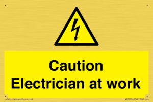Caution Electrician at work